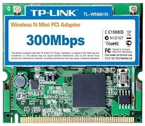 Беспроводной сетевой mini PCI адаптер TP-LINK TL-WN861N 300M серии N  