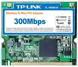 Беспроводной сетевой mini PCI адаптер TP-LINK TL-WN861N 300M серии N