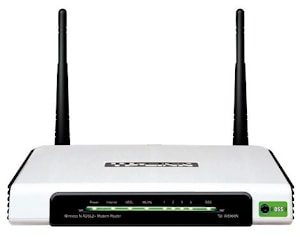 Беспроводной маршрутизатор TP-LINK TD-W8960N 300M со встроенным модемом ADSL2+ серии N, 4-портовым коммутатором и точкой доступа Wi-Fi со скоростью 300Mbps